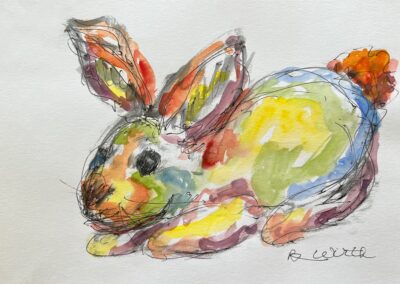 Rabbit of many colors drawing